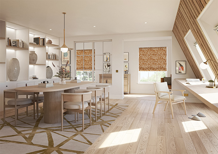 Trailing Vines, Firestalk - Roman Blind - Image 6